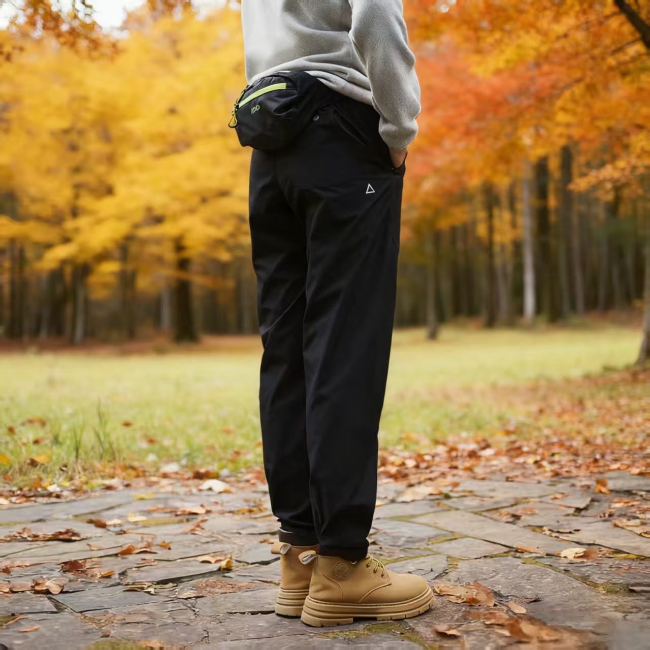 男士秋冬保暖神裤三角标软壳加绒加厚工装直筒休闲裤