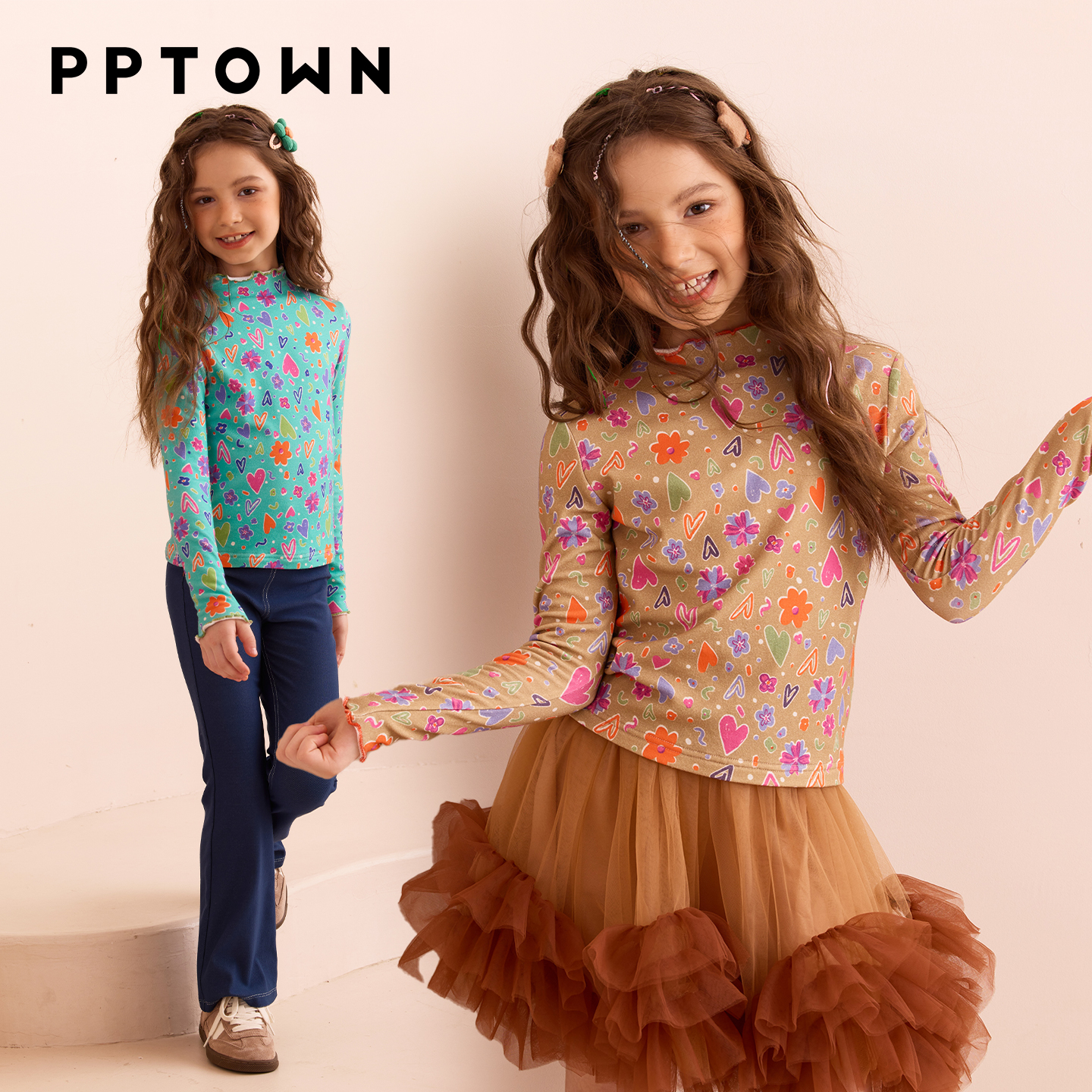 女童女孩打底衫2025儿童秋冬上衣百搭磨毛T恤巴巴小镇14146