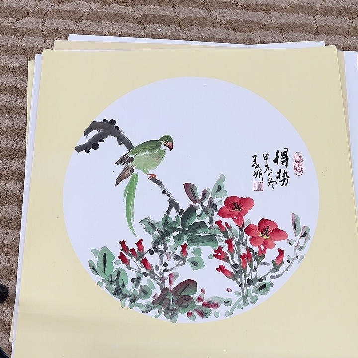 国画花鸟等多种鸟类的栖息50.50