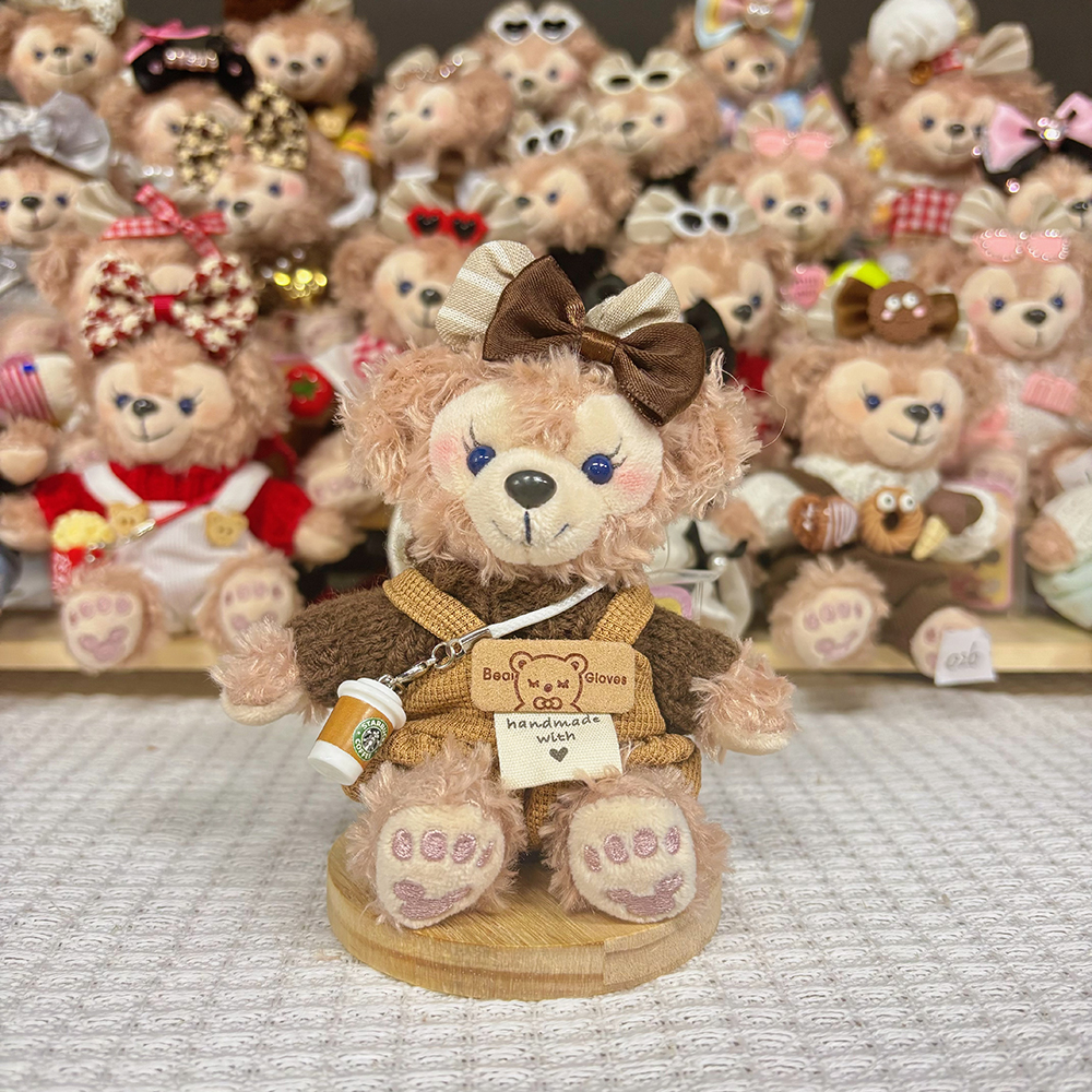 新款甜脸玫玫包挂小熊车饰毛绒玩偶挂件韩式可爱公仔卡通礼物潮