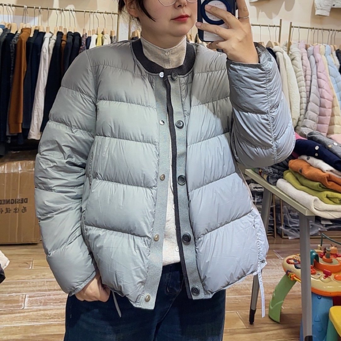 薇薇家 简约圆领白鸭绒女冬季时尚外套