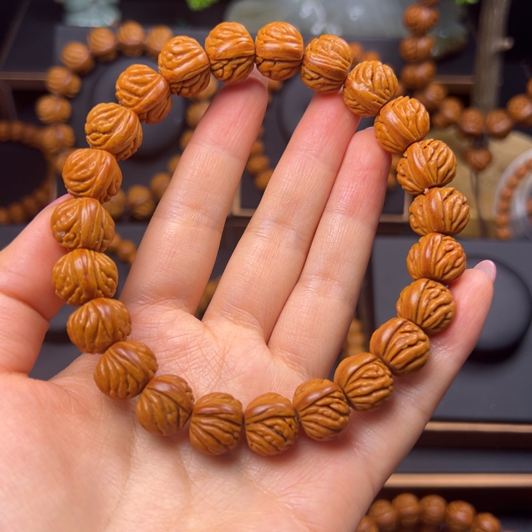 桃核手串火龙纹14手串