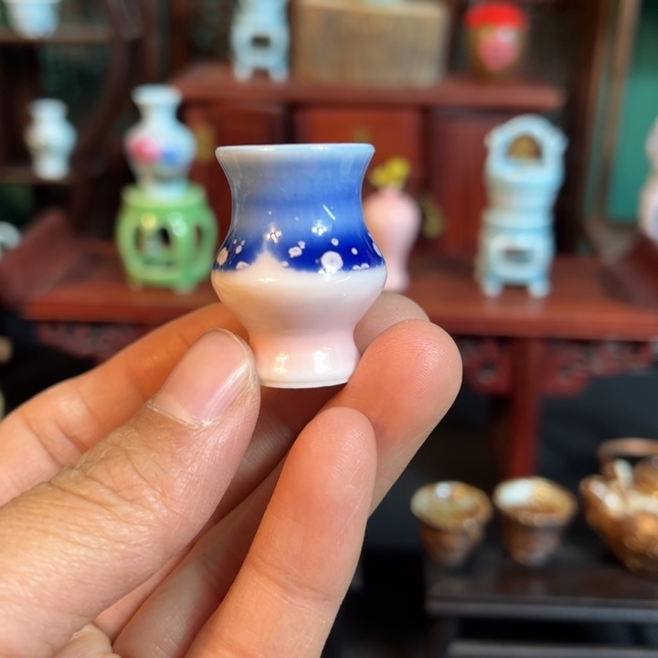 摆件微陶老王迷你花瓶