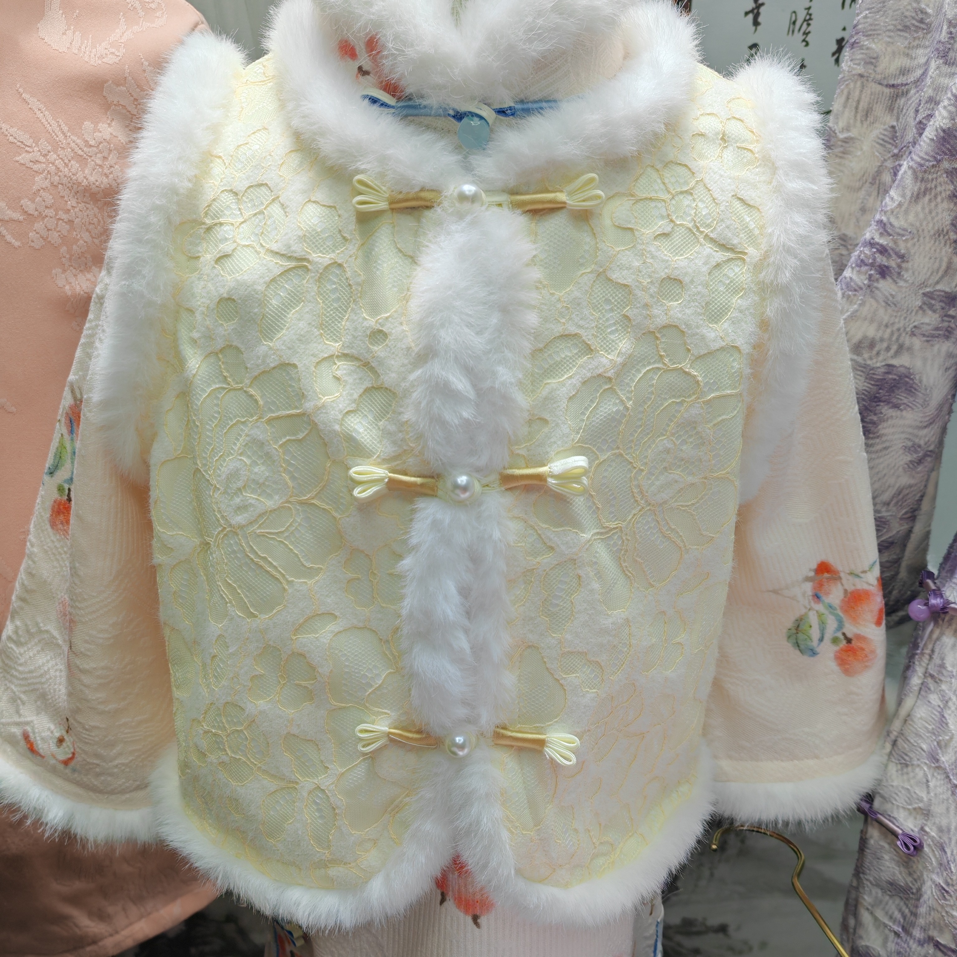 旗袍马甲加绒冬显瘦日常复古女童改中式良中国风演出服时尚