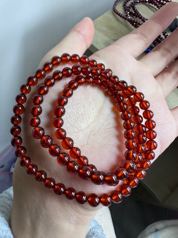 天然巴西橙红芬达石榴石全净体毕业卡5.8mm三圈