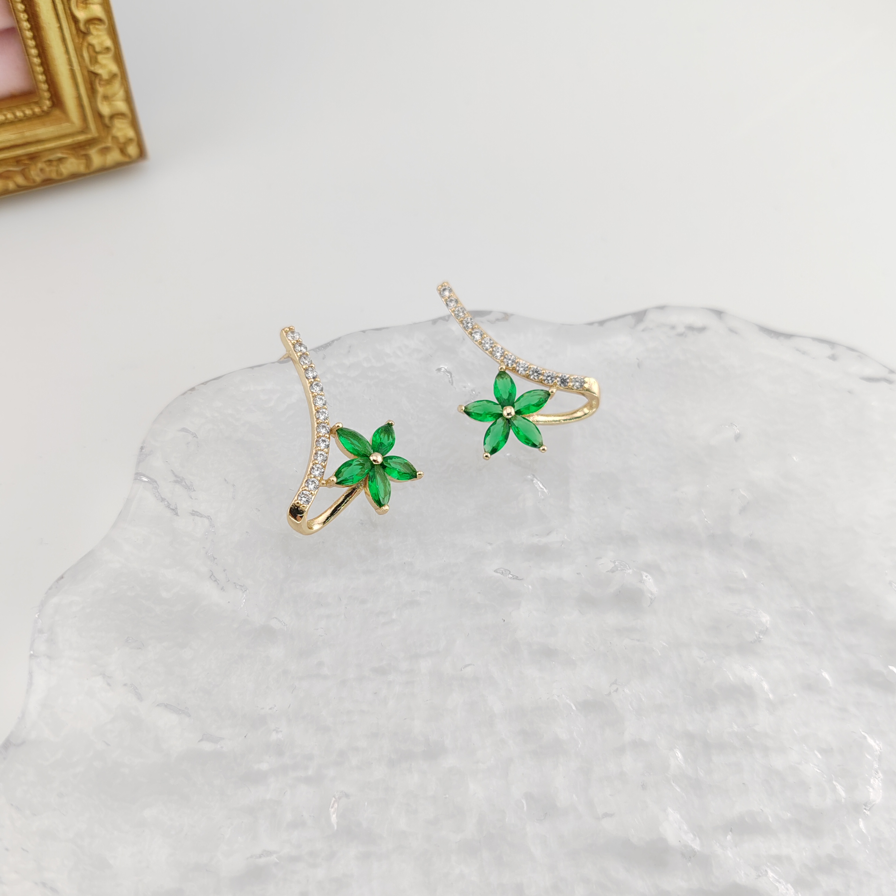 XUPING/旭平首饰 合金合成锆石耳饰 【潘生福利】花GDD X000996871