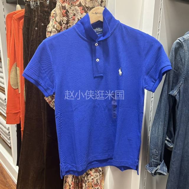 宝蓝色拉夫劳伦女士（2粒扣）Polo衫宽松版