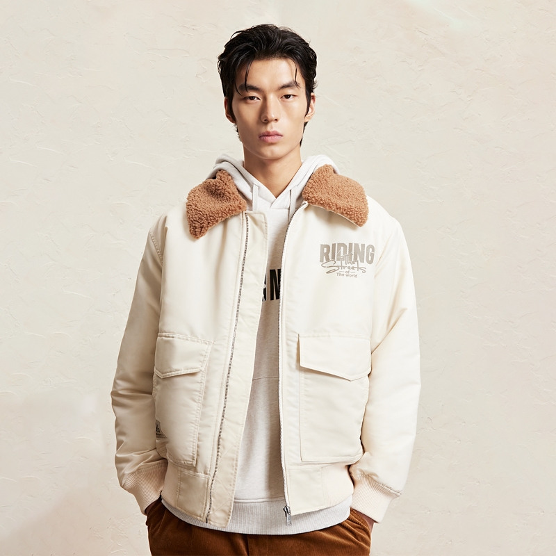 1164【金拐子专属】【杰克琼斯Jack Jones】大毛翻领棉衣224409013