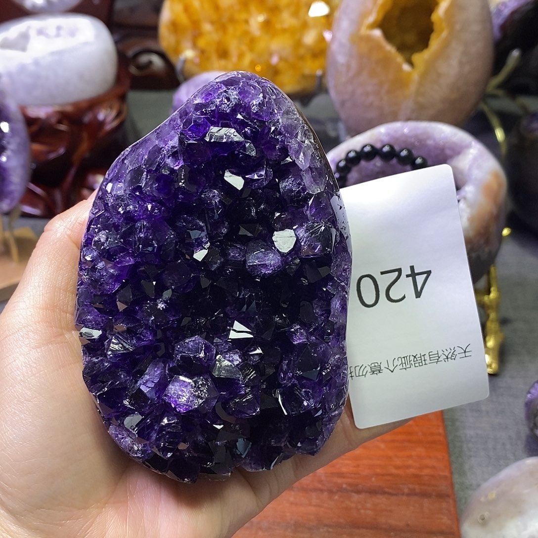 紫晶珠宝半成品未镶嵌