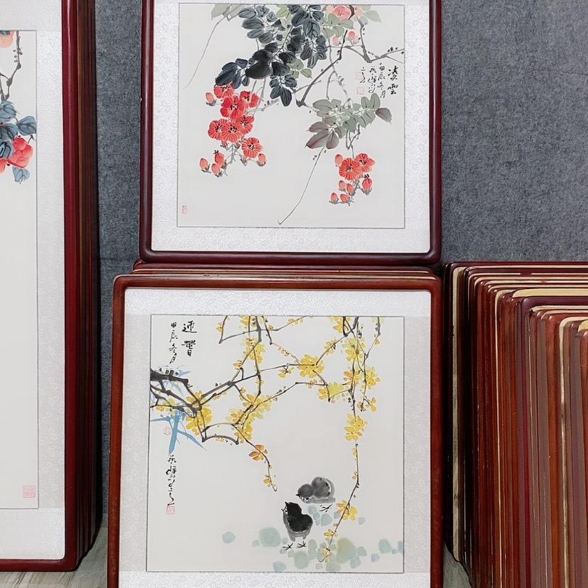 【闪购商品】国画书画作品带框65×65厘米