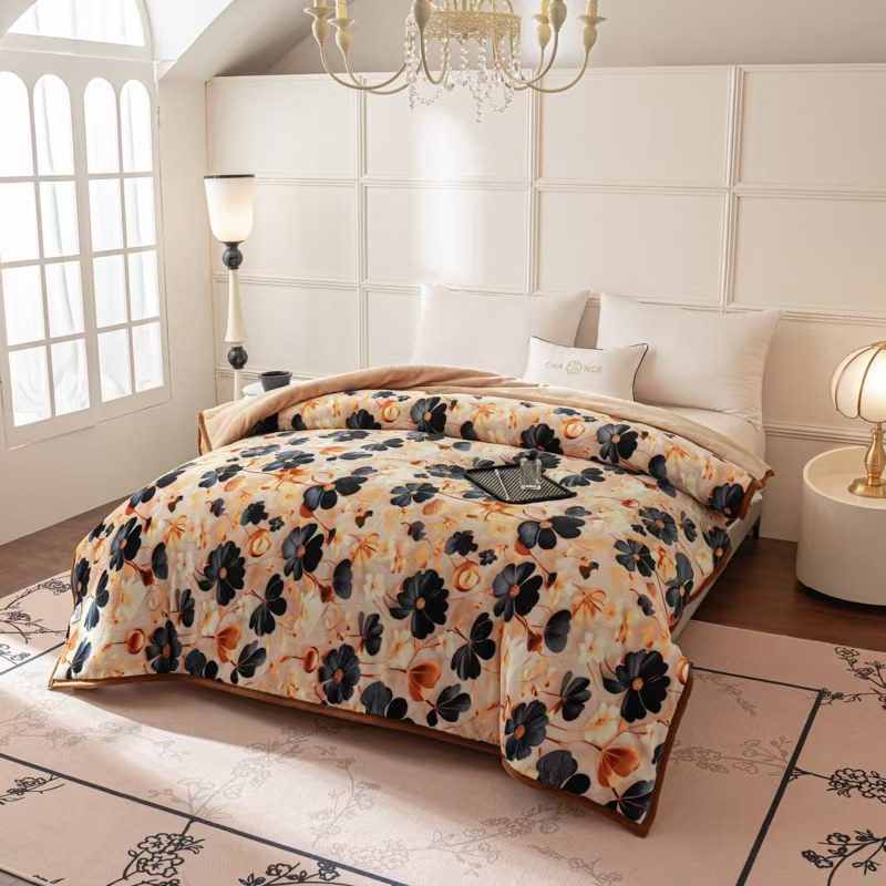 金色海棠2.0*2.3m高端保暖加厚宝宝绒冬季被