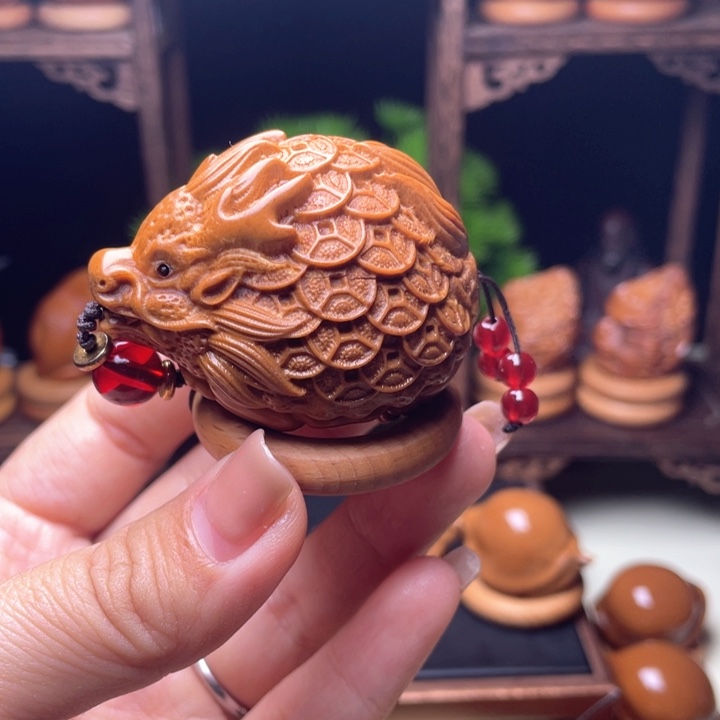 吊坠橄榄核G****化金币龙龟单籽4.2
