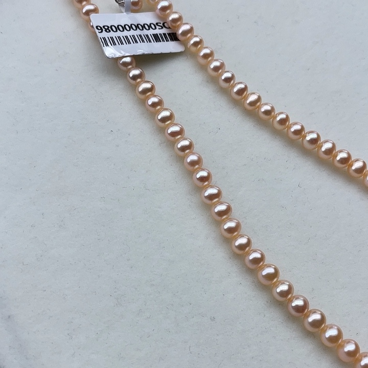 淡水珍珠颈饰银S925镶嵌卡5➕高品极光中国红