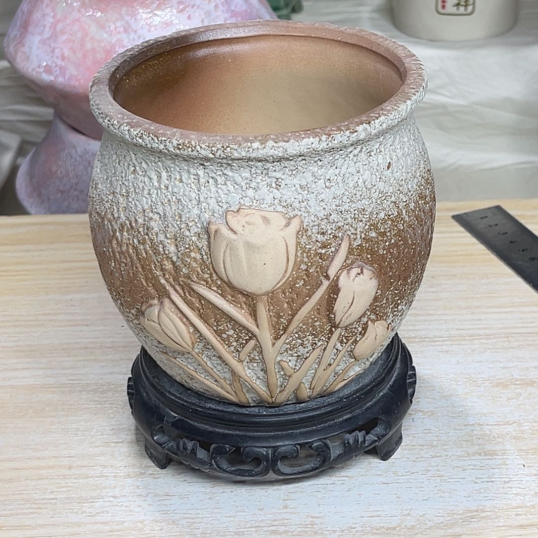 陶瓷绿植多肉微瑕花盆外口径11*11