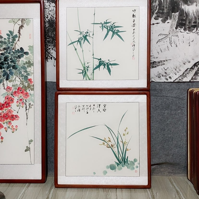 【闪购商品】国画书画作品带框65×65厘米