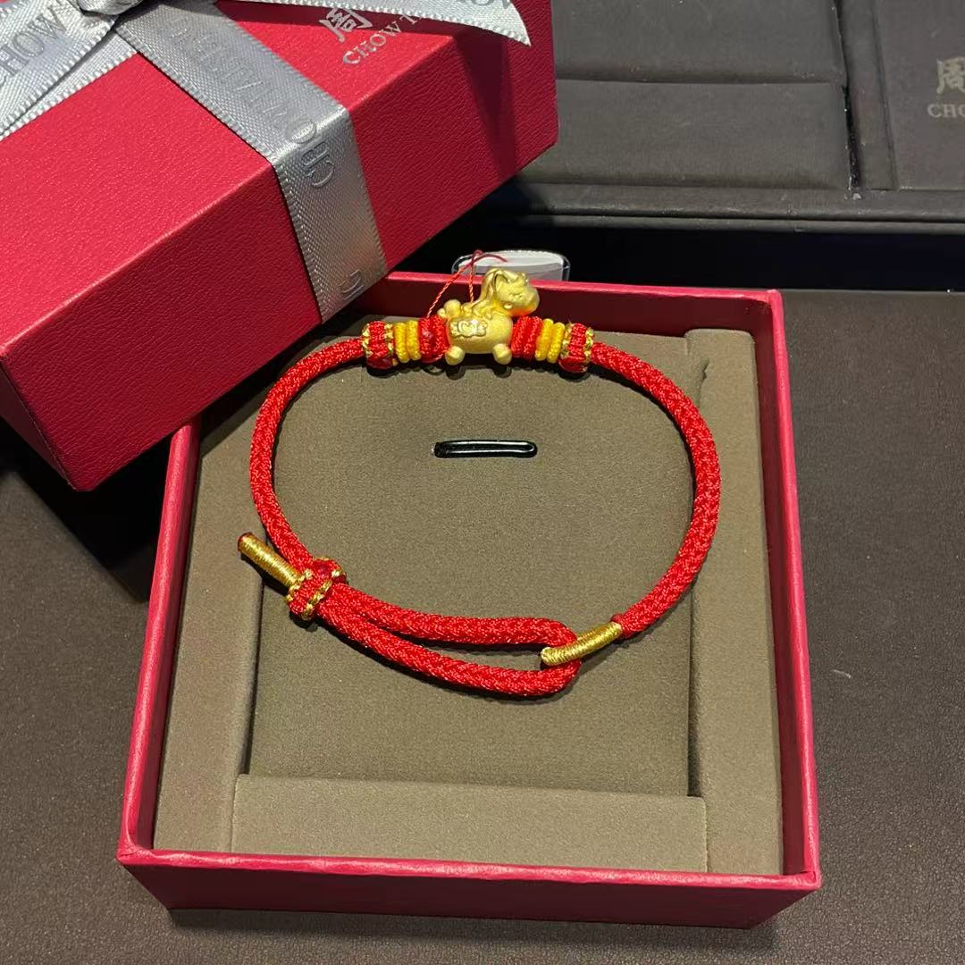Chow Tai Seng/周大生足金男女款生肖马编织本命年手绳