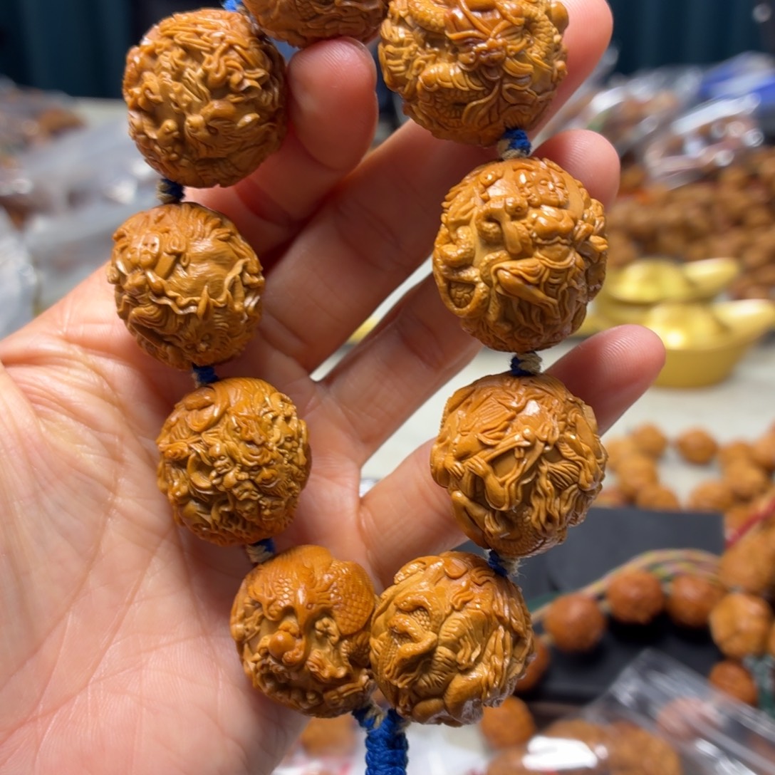 蓝***浪橄榄核吊坠橄榄核