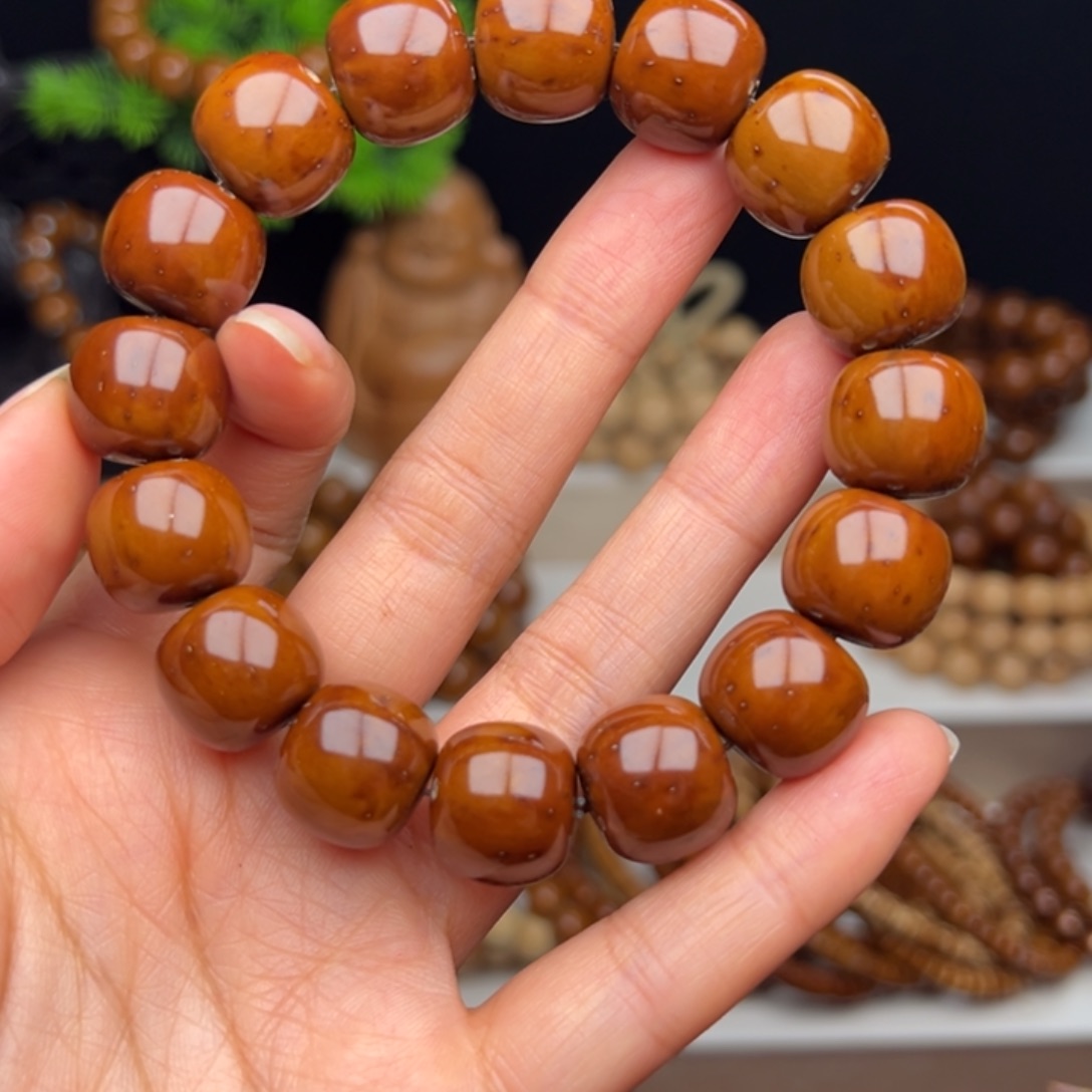 紫金鼠手串卡15半实心老型