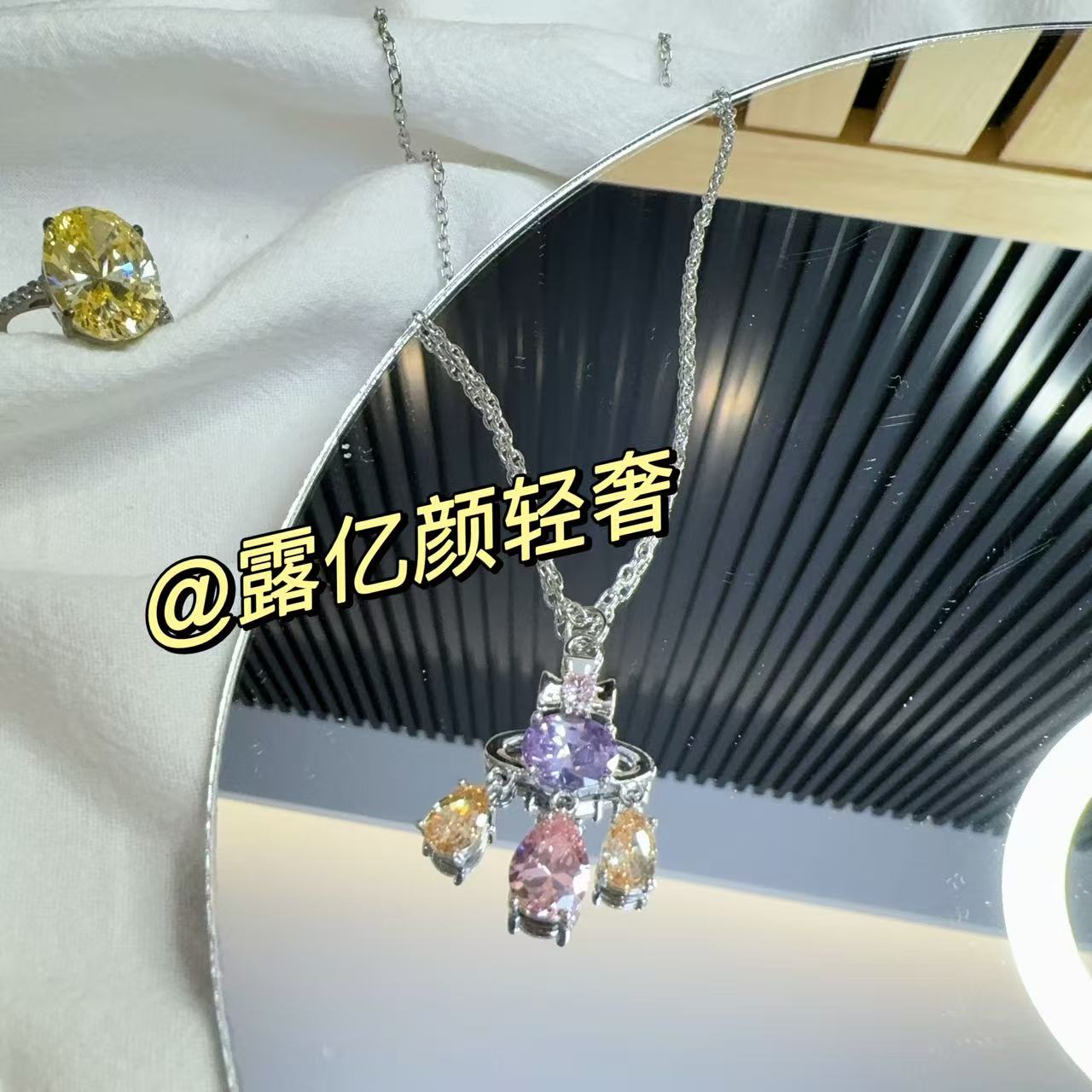 非金属合成锆石项链 韩系原单快乐星球项链XL6018