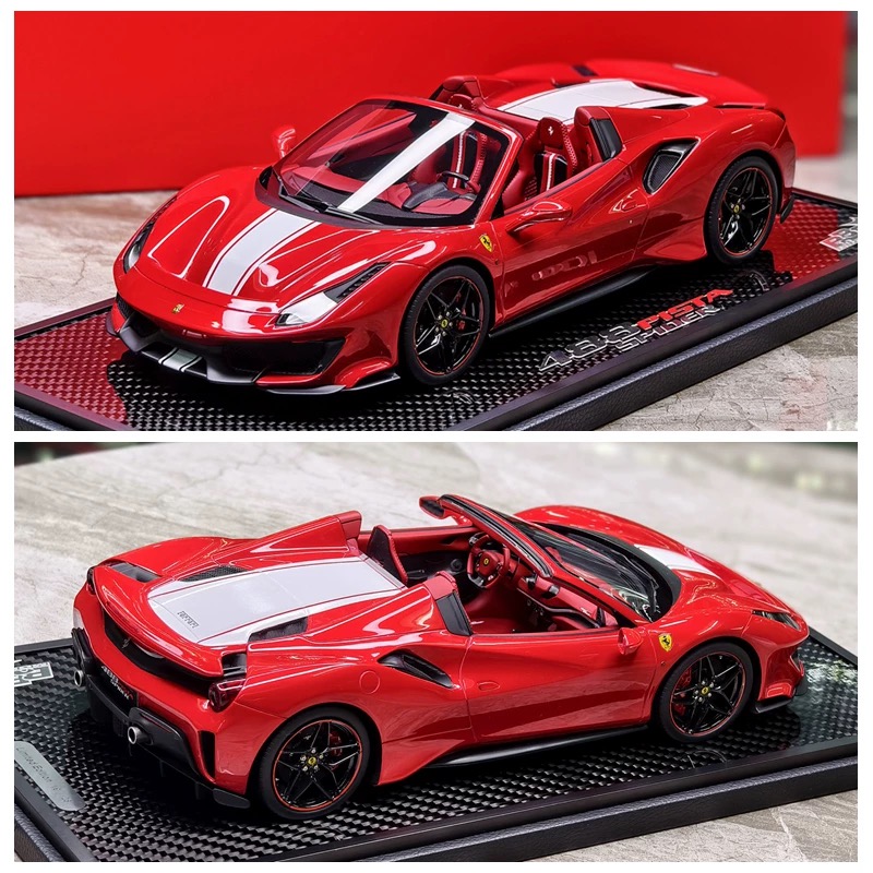 BBR 1:18 法拉利 488 pista Spider 俱乐部定制版 汽车模型