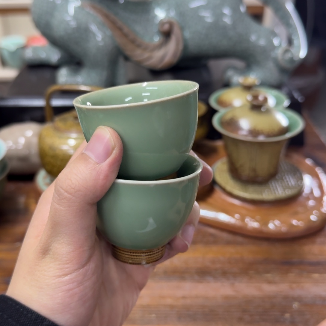 龙泉青瓷茶具微瑕6789