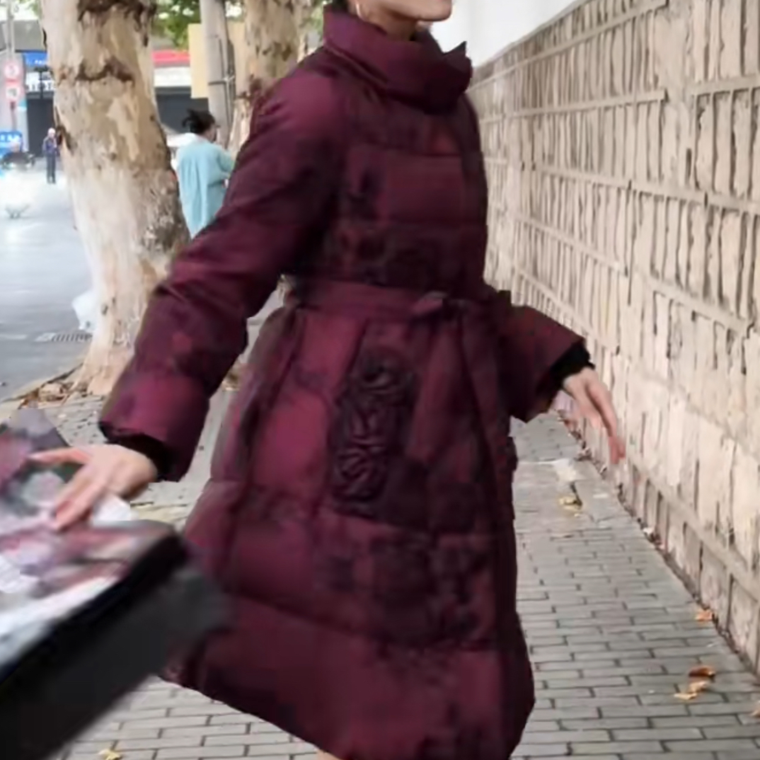 时尚女款纯色常规款刺绣合格品气质长款网红