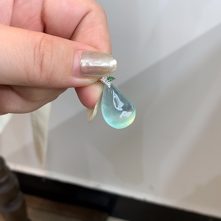 岫玉未镶嵌颈饰【猫家】天然玉石颈饰不带链子