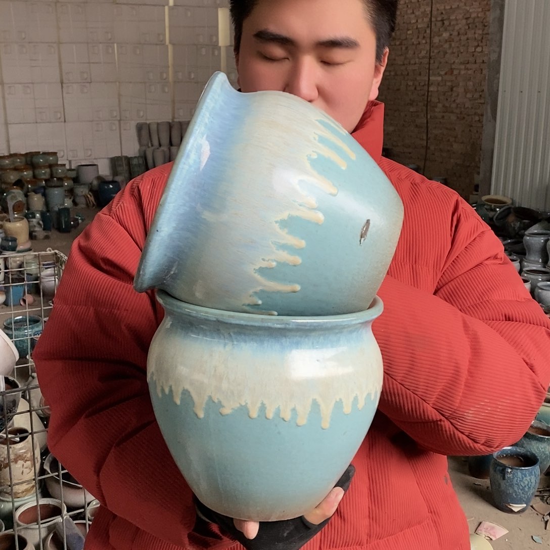 紫砂花盆瑕疵20/18d h j hv v h