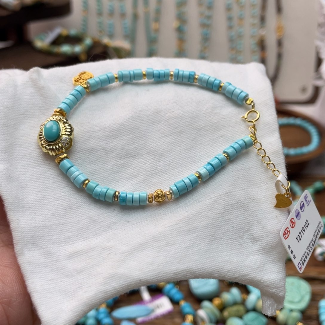 绿松石手链银S925镶嵌