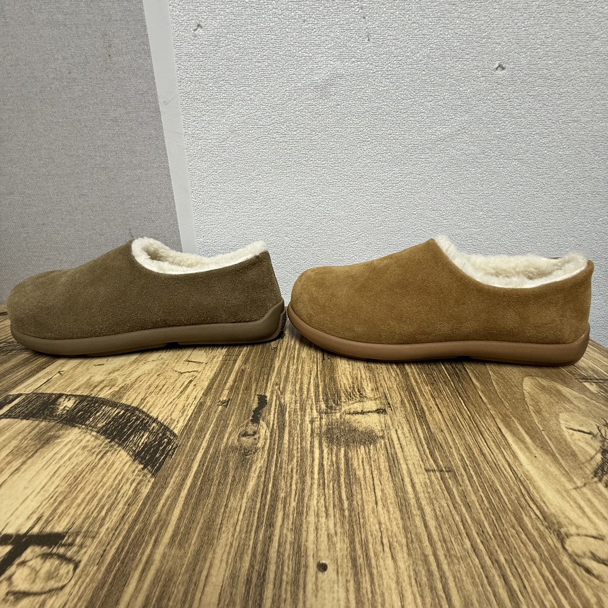 2025年牛反绒休闲风冬季潮流风保暖包头拖时尚复古高跟百搭