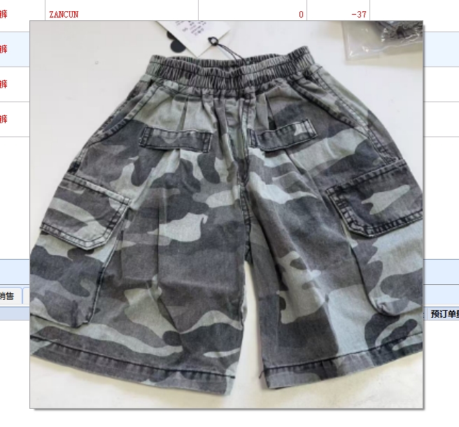 2025年夏季新款儿童休闲百搭宽松时尚洋气80134迷彩短裤