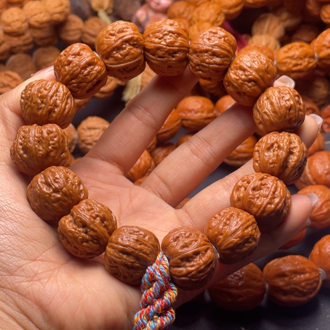 文玩核桃手串程*磨盘方墩