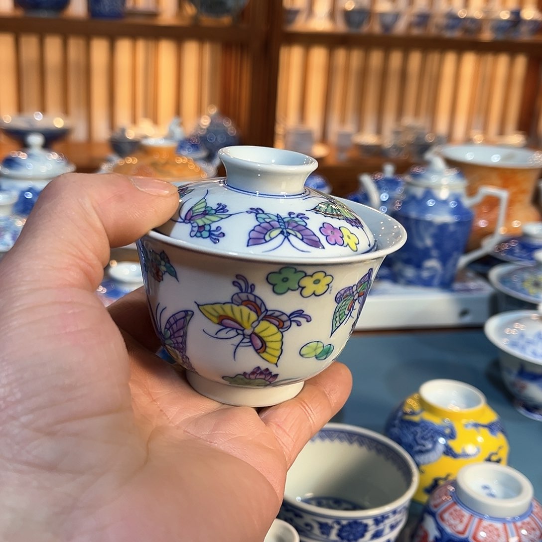 缘*～錡镇堂手工手绘绘盖碗