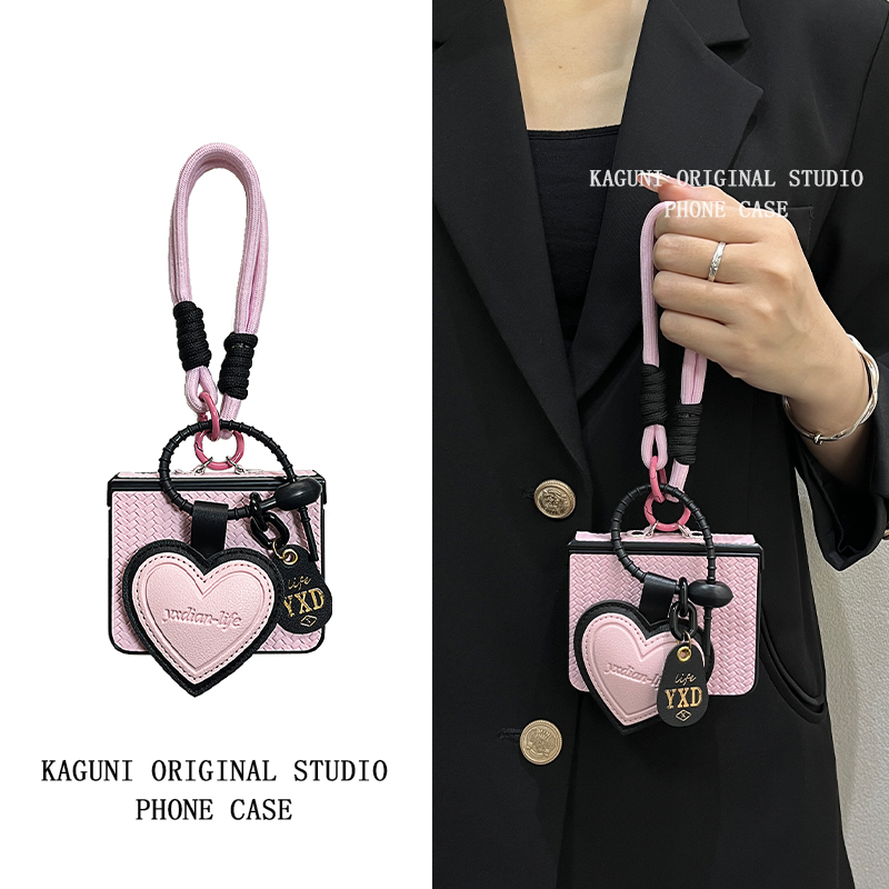 少女粉适用华为pocket2手机壳purax小米mixflip2荣耀magicvflip2