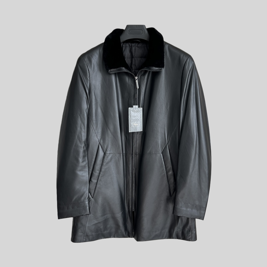 凯莱LU喜161111男冬季翻领羊皮皮衣