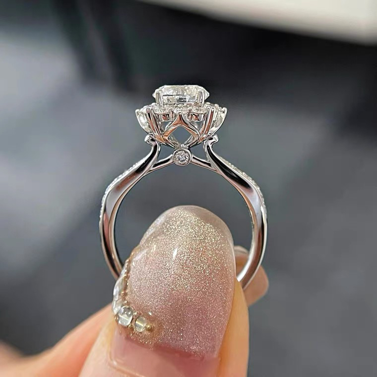 925银莫桑石戒指 925银莫桑石戒指【灿若星辰】0.5克拉 轻奢时尚