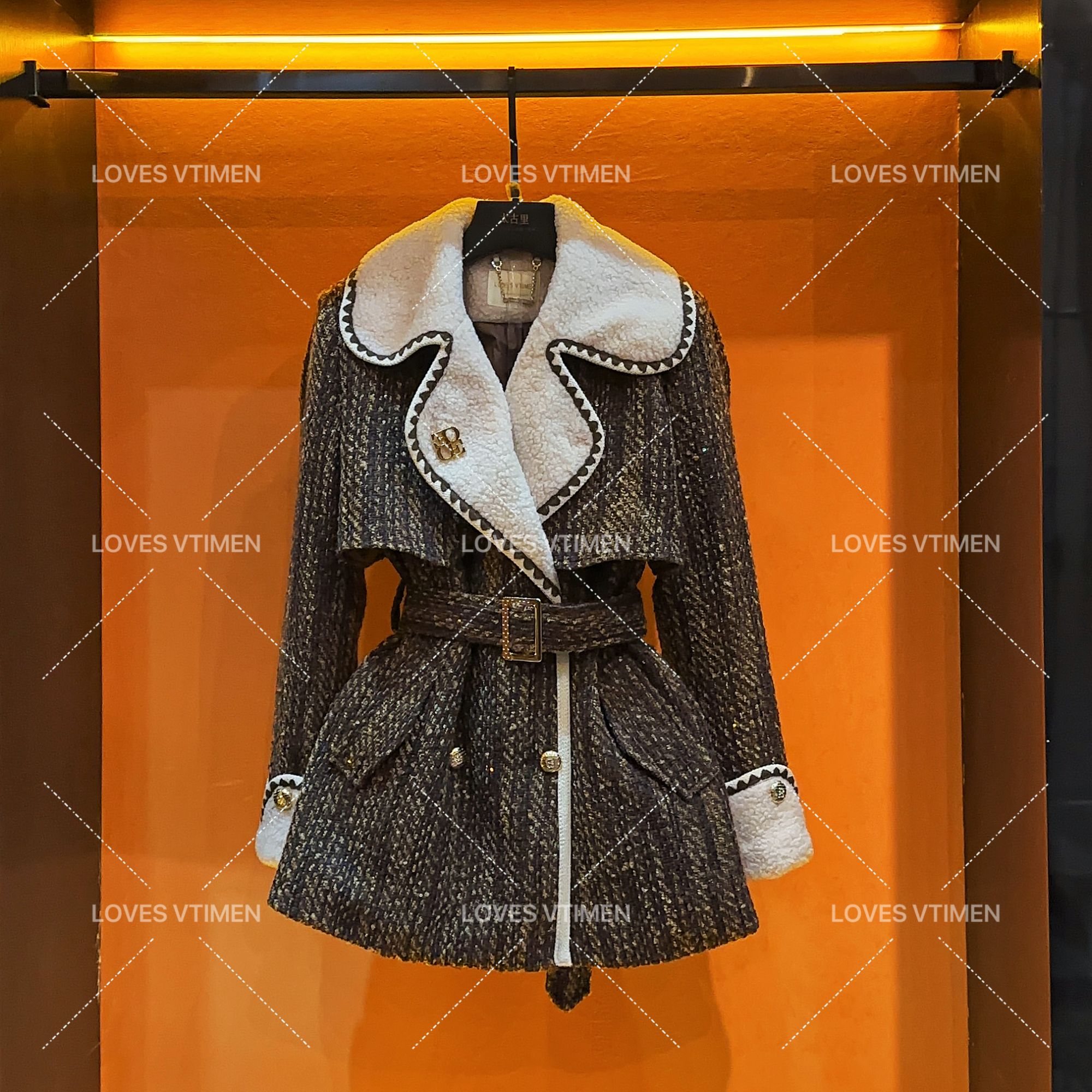 【小鬼专属】白鸭绒秋冬设计师轻奢气质拼接羽绒服外套LOVES-A1210
