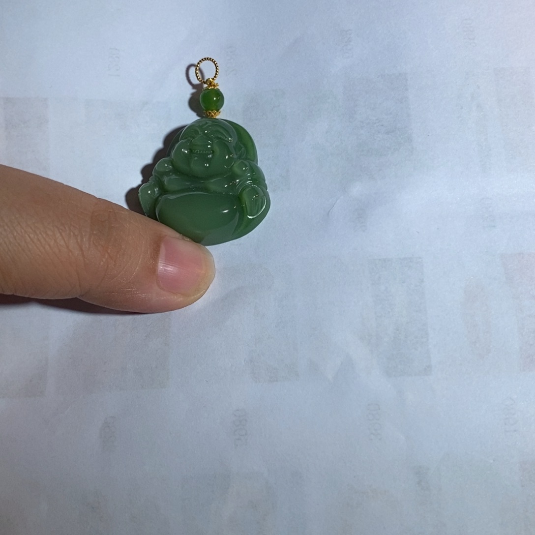 和田玉颈饰18K金镶嵌