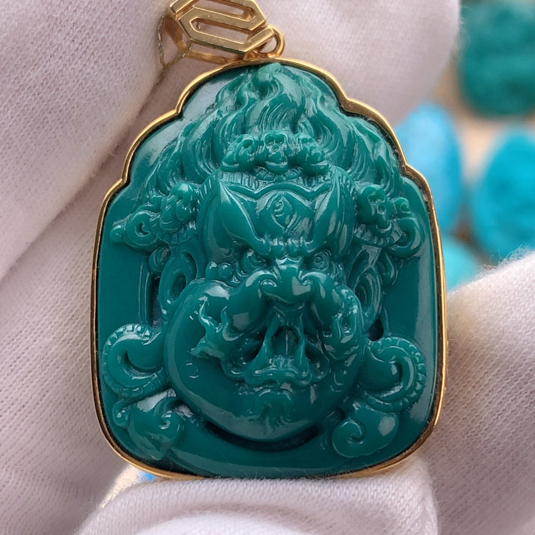 18K金镶嵌绿松石配饰