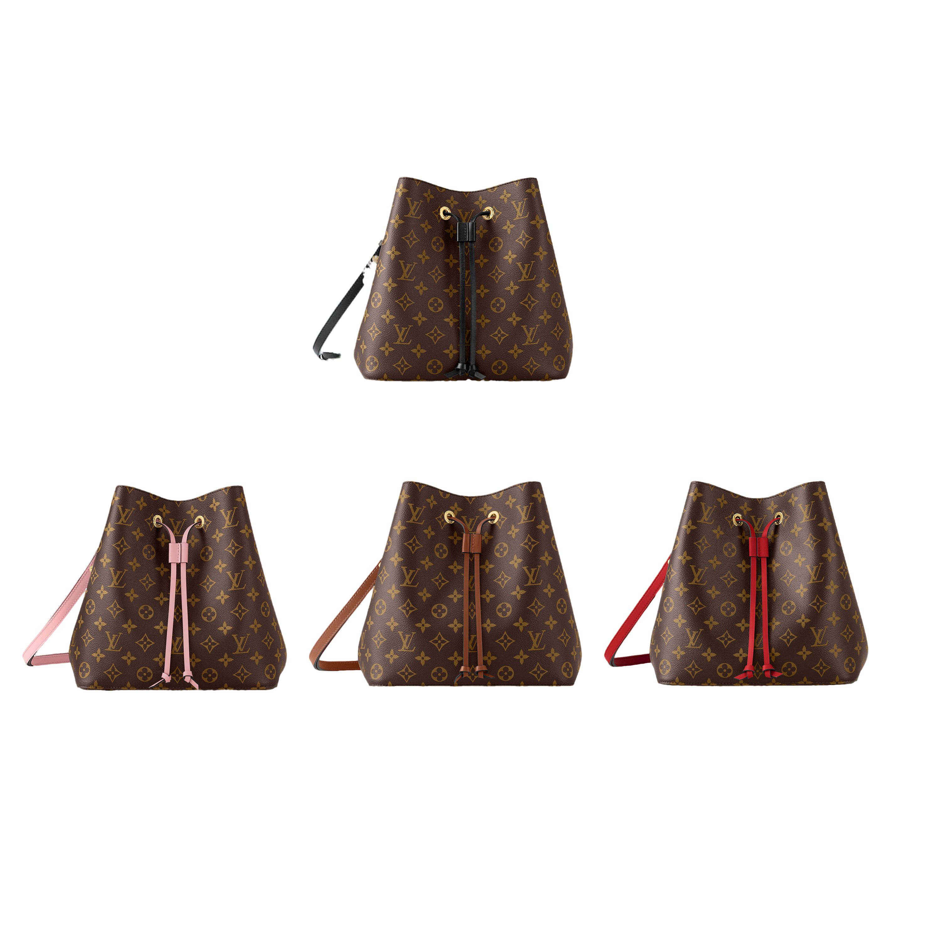 99新 LouisVuitton/路易威登 99新经典水桶包/焦糖/红/黑/粉