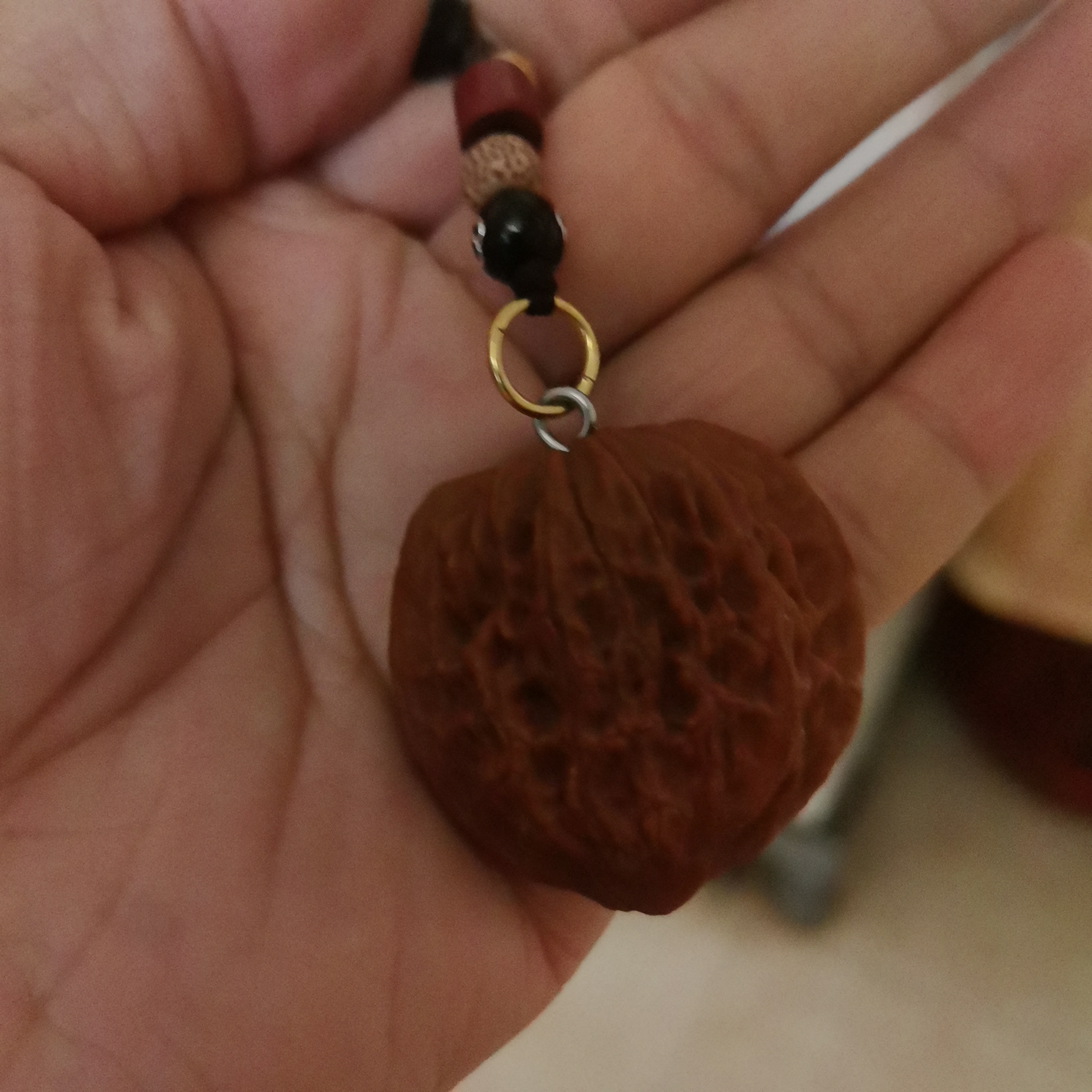 桃心小扁夹扁核桃片片挂件摆件钥匙扣车挂件手机链项链