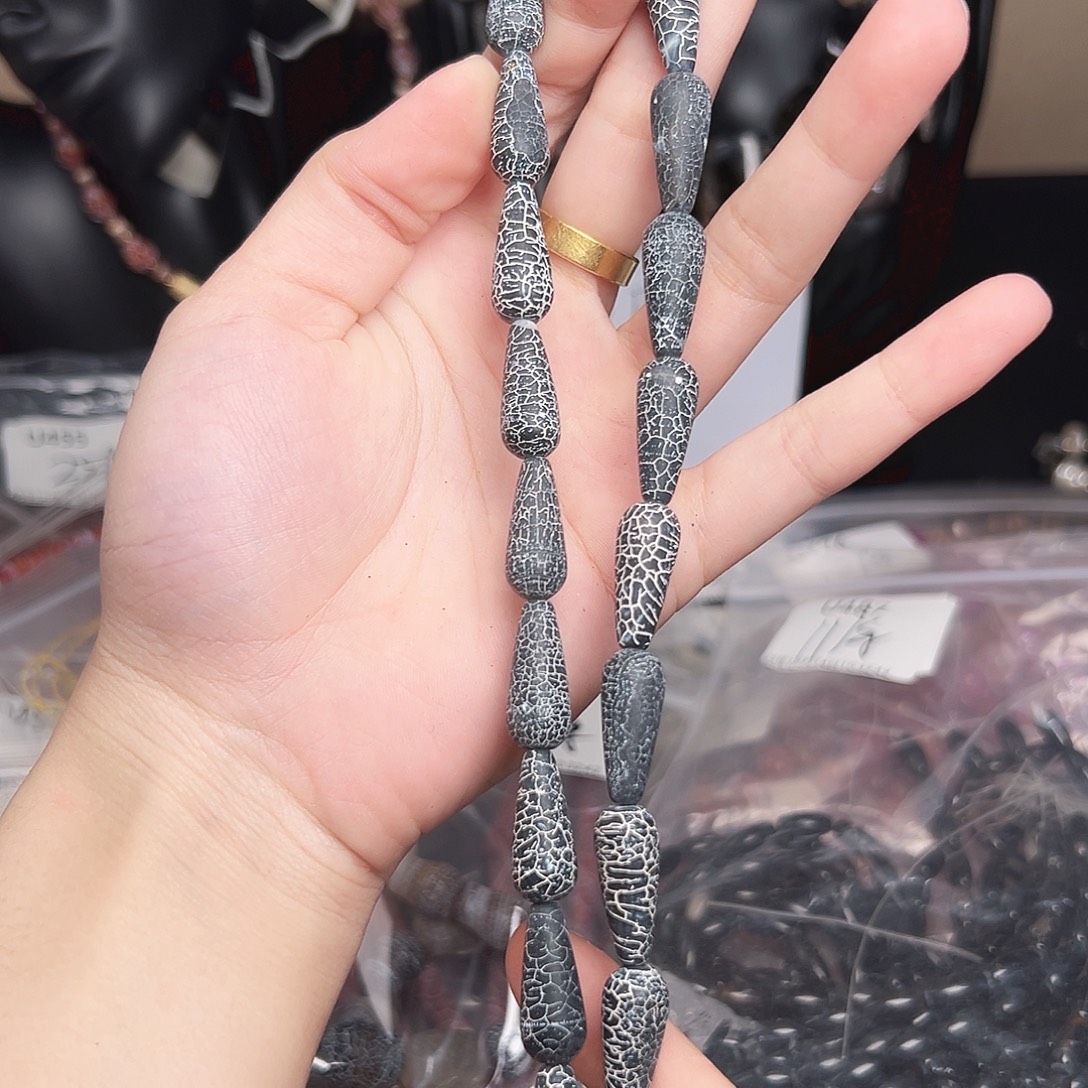 玛瑙/玉髓合金珠宝半成品u489 9m 药霜萝卜一条