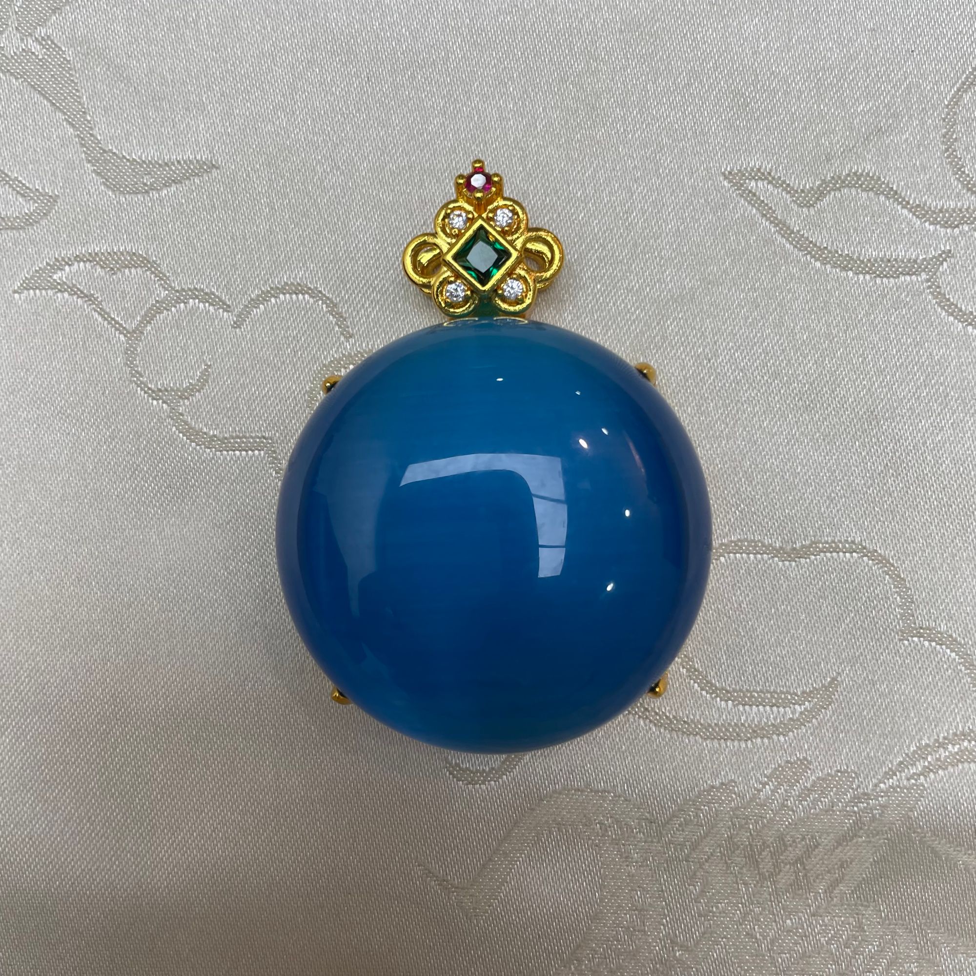 【洛美优选】F569-1天蓝猫吊坠多样性发一件