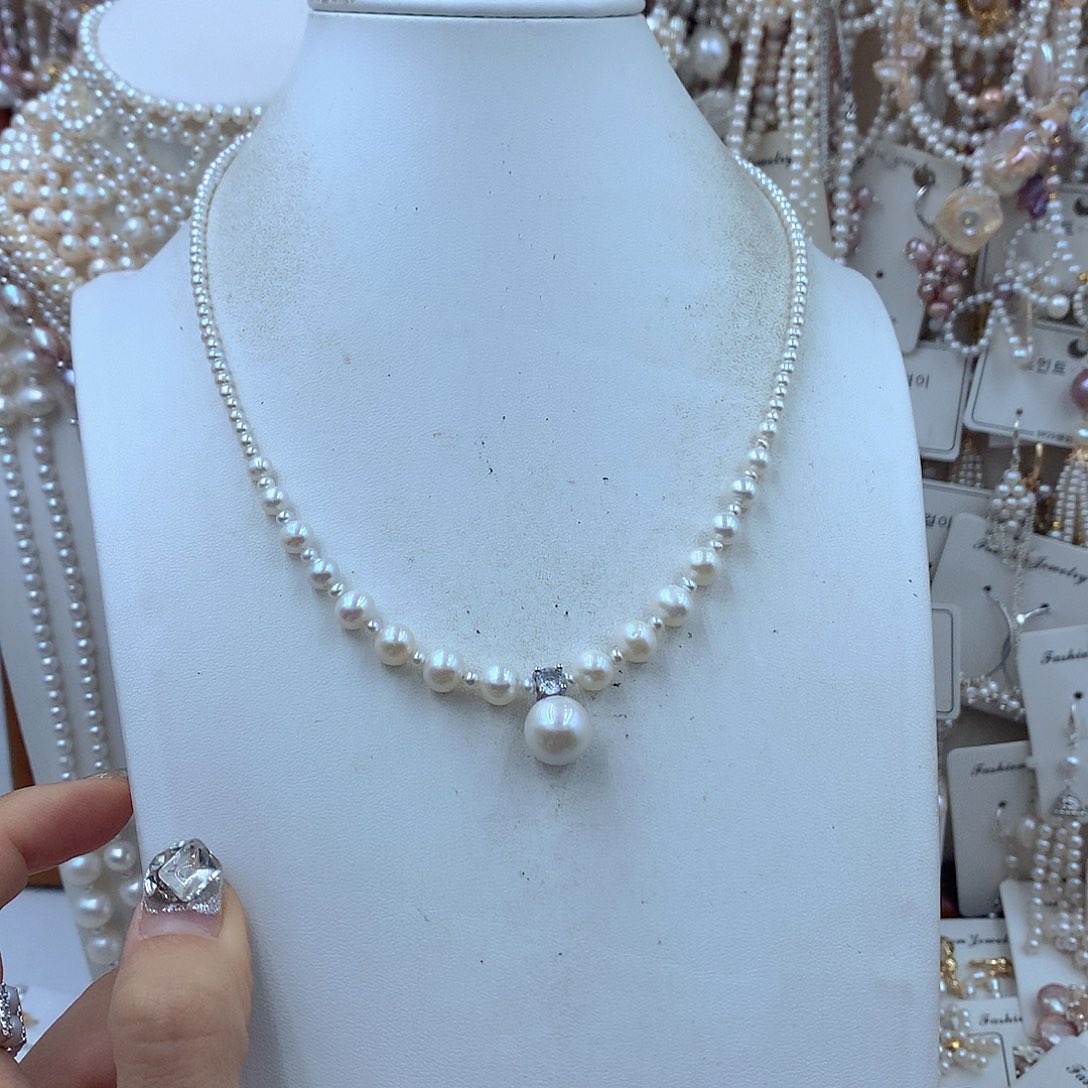 青***耳饰淡水珍珠银S925镶嵌