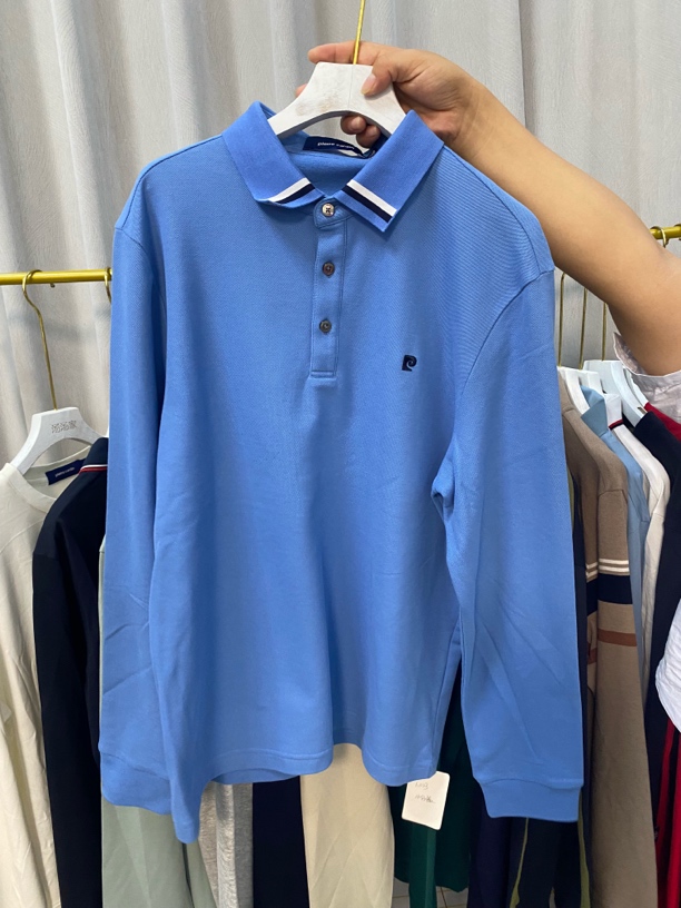 商品以直播间为准 秋冬男士长袖polo衫纯棉纯色宽松商务翻领
