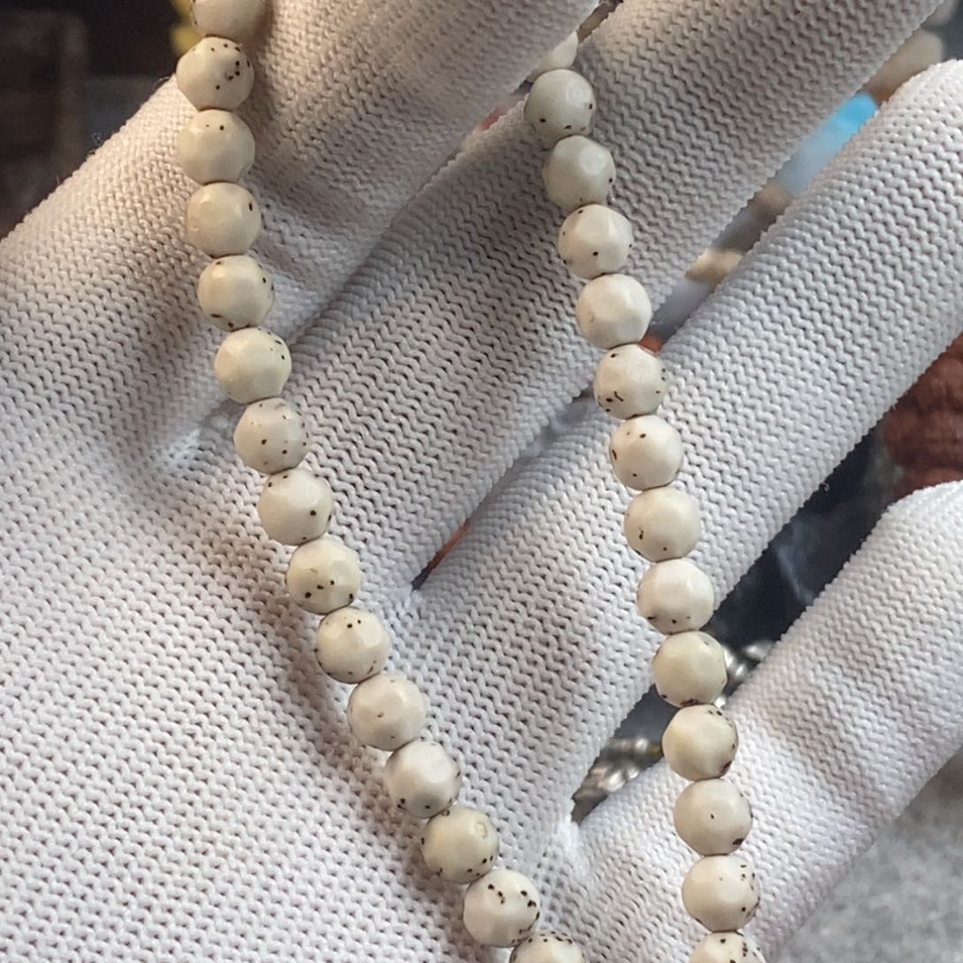 星月菩提手串切面手工无相大留白星月手持