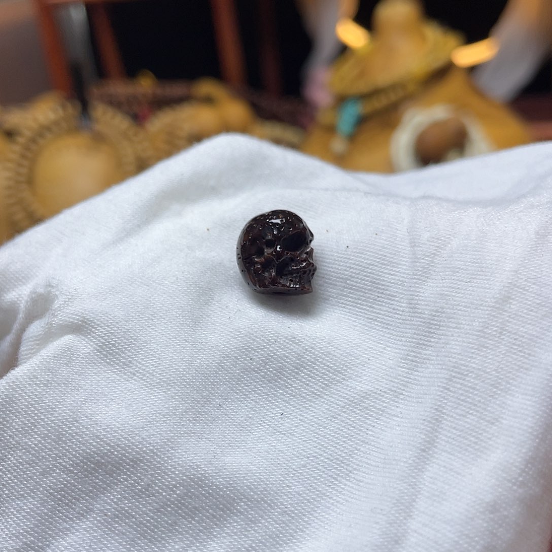 手串星月菩提雕刻骷髅