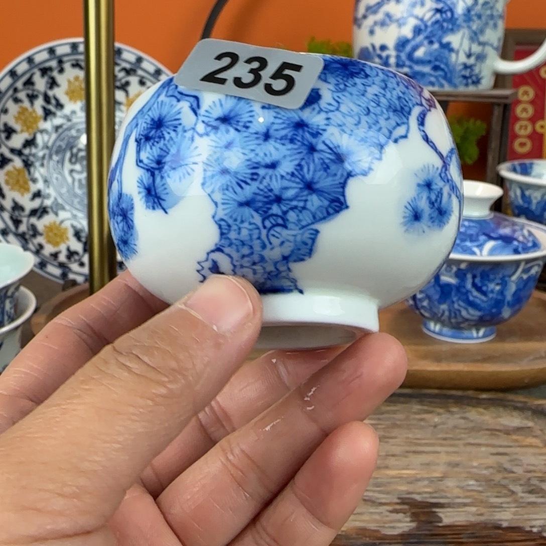 瓷片景德镇手绘青花茶器235