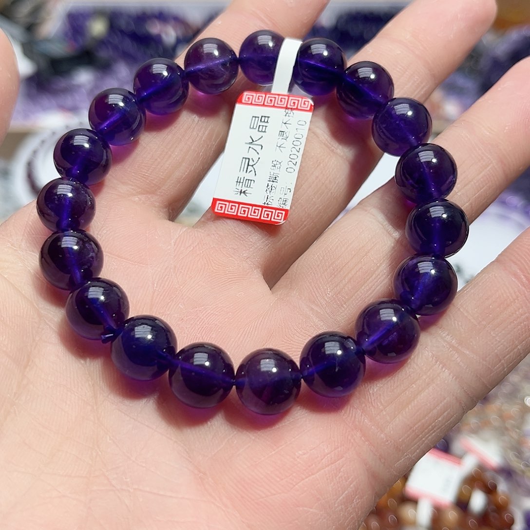 水晶手链未镶嵌南*乌拉圭10mm