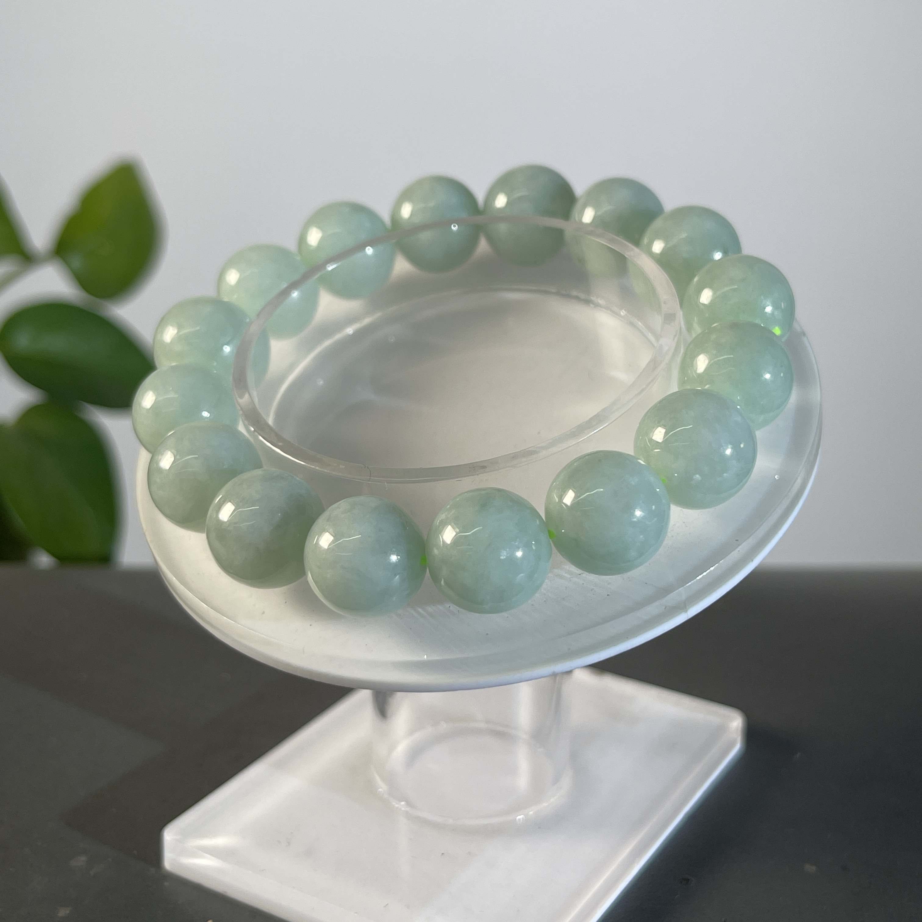 JSW23-64 天然翡翠缅甸A货 翡翠手串